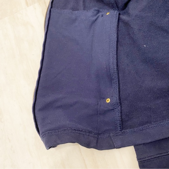 Charter Club Knit Jacket Navy Blue Zip Up - Picture 4 of 5